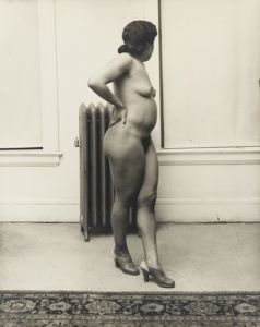 William Witt, Black Nude and Radiator, 1948, Vintage gelatin silver print on paper, 14x 11 in., Bowdoin College Museum of Art, Gift of Jon and Nicole Ungar 2016.46.231