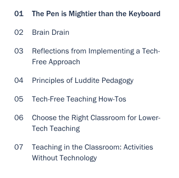 7 strategies for low to no tech classrooms