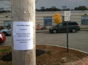 bus stop closed