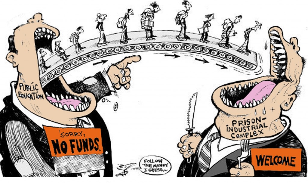 Political Cartoon depicting School-to-Prison Pipeline 4