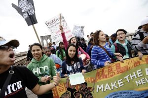 Make the Road NY activists at a protest (11)