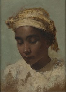 ROBERT GAVIN (Scottish, 1826–1883), Head of a Creole Girl, ca. 1855–1871, oil on panel, 10 x 7 1/2 in. (25.4 x 19.05 cm), Gift of Paul and Anima Katz, Williams College Museum of Art, Williamstown, MA