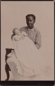 DESIDERIO LAGRANGE (French-Mexican, 1849-1926), [Wet Nurse of African Descent and White Infant], mid-to-late 19th century, cabinet card, 4 1/4 x 6 1/2 in. (10.8 x 16.51 cm), Museum Purchase, Gridley W. Tarbell II Fund, 2020.22.1. Artwork in the public domain.