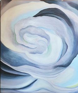Nadia Eguchi, Master Copy after O’Keeffe, Oil on Canvas, 36” x 30”
