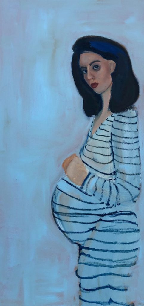 Caroline Dranow - Expecting, 24"x 48" , Oil on Canvas, 2020