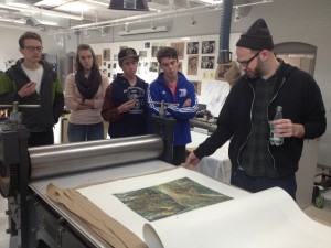 Justin reviewing the Final Prints