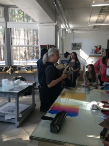 Susan Groce describing different printmaking processes